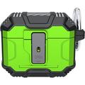 ELEHOLD AirPods Case for AirPods 3rd Gen 2021 Secure Lock Clip Full-Body Hard Shell Rugged Anti-Drop Shockproof Protective Case with Carabiner for Apple AirPods 3rd Gen 2021 Green