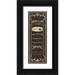 Pela Studio 9x18 Black Ornate Wood Framed with Double Matting Museum Art Print Titled - Parisian Signs Panel - II