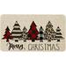 Mloabuc Merry Christmas Trees Door Mat Indoor Outdoor Rug Winter Christmas Tree Front Welcome Door Mat Holiday Creative Decorative Seasonal Burlap Welcome Floor Mat Switch Mat for Outdoor 17 x 30 in