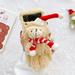 Mantto for Samsung Galaxy Z Flip 3 Plush Christmas Xmas Bear Design Case Stylish Lovely Cute Cartoon Fluffy Gift Winter Warm Furry Hybrid TPU Shockproof Slim Back Cover for Men Women.Beige