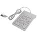 Mini USB Wired Numeric Keypad Numpad 18 Keys Digital Keyboard for Accounting Teller Laptop Windows Android Notebook Tablets PC (White)