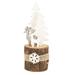 Cute Ornament Set My Second Christmas Ornament Christmas Shopping Mall Window Tabletop Wooden Handicraft Solid Wood Base Christmas Snowflake Decoration Wooden Pile Outdoor Sculptures for Garden Tall