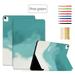 for iPad Pro 11 2022/2021/2020/2018 Case Pattern Marble Multi-Angle View with Adjustable Stand Auto Wake/Sleep Function Full Body Protective Flip Folio Case for iPad Air 4/Air 5 Pine Green