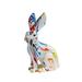 Water Transfer Resin New Year Garden Statues Rabbit Standing Bunny Animal Figurines Ornament