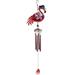 Iron Flamingo Wind Chimes Garden Decor Mom Gifts Pink Bird Wind Chimes Indoor Outdoor Decor Bells Blue Crown