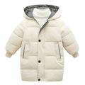 down Girls Winter Coat Girls Toddler Baby Kids Girls Soft Sweater Coat Winter Thick Warm Button Hooded Windproof Coat Outwear Jacket Dress Coats for Baby Girls