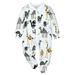 Floral Dress 3 4 Sleeve Summer Baby Girl Clothes Boys Girls Long Sleeve Winter Cartoon Fashion Prints Jumpsuit Romper Footed Pajamas For Babys Baby Girl Romper 3 6