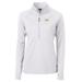 Women's Cutter & Buck White Georgia Tech Yellow Jackets Adapt Eco Knit Half-Zip Pullover Jacket