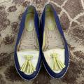 Coach Shoes | Coach Romy Soft Nappa Espadrille Platform Loafer | Color: Blue/Green | Size: 6.5