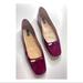 Kate Spade Shoes | Kate Spade Leather Patent Burgundy Square Toe Bow Accent Leather Slip On Flats | Color: Red | Size: 8