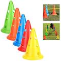 QoFina Marking cone large Marking cone soccer training aids Multifunctional cones Traffic cones Traffic cones for children Soccer sport Equestrian dog training 5 pieces