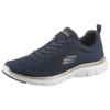 Sneaker SKECHERS "FLEX APPEAL 4.0 BRILLINAT VIEW", Damen, Gr. 37, gold (navy, goldfarben), Textil, Synthetik, sportlich, Schuhe, Freizeitschuh, Halbschuh, Schnürschuh mit Air Cooled Memory Foam