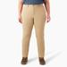 Dickies Women's Plus Mid Rise Skinny Leg Pants - Rinsed Desert Sand Size 18W (FPW518)