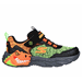 Skechers Boy's Skech-O-Saurus - Dino-Lights Sneaker | Size 1.5 | Black/Orange | Synthetic/Textile