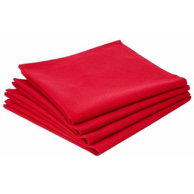 4er-Set Servietten aus Baumwolle - rot - 40x40 cm Atmosphera Créateur D'intérieur