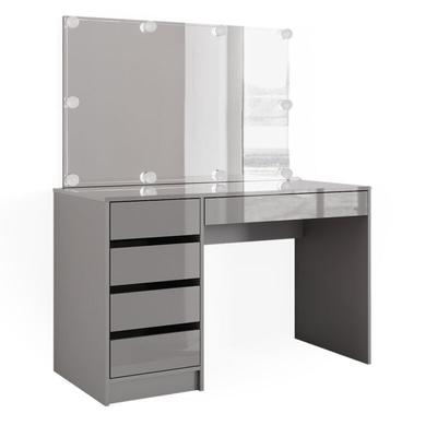 Schminktisch Sherry, Grau, 120 cm mit led Beleuchtung Vicco Image