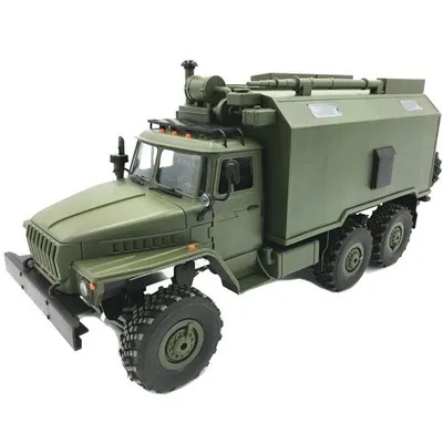 Camion militaire RC Rock Inoler Command Communication Vehicle Toy WPL B36 Ural 1/16 2.4G 6WD