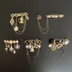 Broches CC noires pour femmes nouveaux articles bijoux de créateurs bijoux de luxe pour femmes