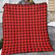 Red plaid quilted blanket, tartan quilted throw, goth home decor bedding, punk quilt