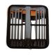 10 x Assorted Artists' Synthetic Paint Brushes with Travel Case