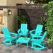 Polytrends Shoreside 5-Piece Poly All Weather Rocking Chair Conversation Set
