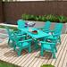 Polytrends Altura 7-Piece Poly Eco-Friendly All Weather Outdoor Dining Set with Armchairs