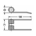 AMA - Dente pick-up per pressa/rotopressa adattabile hesston (84012422) e new holland 60803