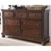 Signature Design by Ashley Porter 7 Drawer 65.63" W Double Dresser Wood in Brown | 39.88 H x 65.63 W x 18 D in | Wayfair B697-31