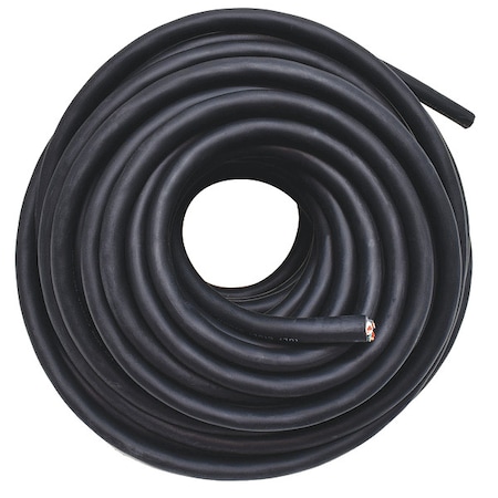 ZORO SELECT E3677 10 AWG 4 Conductor Portable Cord 600V 100 ft. BK