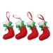 The Holiday Aisle® 4 Piece Figurine Ornament Set Fabric in Red/White | 3.1 H x 2.4 W x 3.1 D in | Wayfair A678D41BC1EE4CEEBC152FAC37601BB4