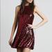 Free People Dresses | Free People Red Sequin Sparkly Mini Cocktail Dress Christmas Holiday | Color: Red | Size: M