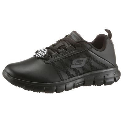 Berufsschuh SKECHERS "Sure Track Erath Schnürschuh" Gr. 35, schwarz, 35, Leder, Schuhe, Schnürschuh für Gastronomie,Pflege mit rutschhemmender Laufsohle Image