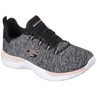 Slip-On Sneaker SKECHERS "DYNAMIGHT-BREAK-THROUGH", Damen, Gr. 35, schwarz (schwarz, meliert), Textil, Synthetik, sportl