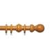 28mm Fixed Wooden Curtain Pole Set (Mid Oak, 150cm)