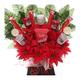 Poinsettia and Yankee Candle Christmas Bouquet