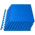 ProsourceFit Puzzlematte 1,2 cm dick – 2,2 m² - 6 Ineinandergreifende EVA Bodenschutzmatten – Blau
