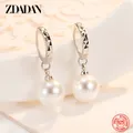 Zddan – boucles d'oreilles en argent avec perles pour femmes bijoux de mariage à la mode 925