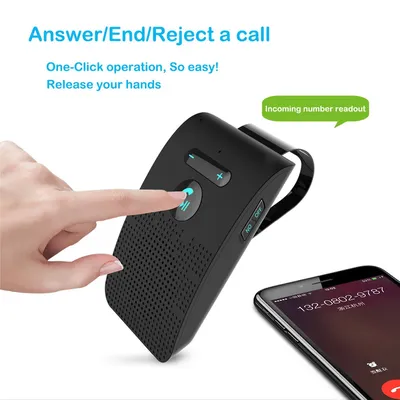 Kit mains libres Bluetooth pour voiture pare-soleil haut-parleur sans fil haut-parleur mains