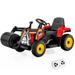 Costway 12V Kids Ride on Road Roller with 2.4G Remote Control-Red