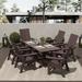 Polytrends Shoreside 7-Piece Rectangular Poly Eco-Friendly All Weather Outdoor Dining Set