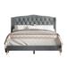 CraftPorch Velvet Diamond Button Tufted Upholstered Platform Bed