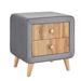 Upholstered Wooden Nightstand with 2 Drawers