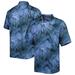 Men's Tommy Bahama Navy New England Patriots Big & Tall Coast Luminescent Fronds Camp IslandZone Button-Up Shirt