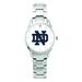 Women's Silver Notre Dame Fighting Irish Stainless Steel Bracelet Wristwatch