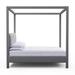 Tandem Arbor Lafayette Poster Bed Upholstered/Genuine Leather | 87 H x 62 W x 82 D in | Wayfair 115-11-FUL-22-ST-BV-PU