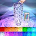 JLLOM New LED Crystal Table Lamp Diamond Rose Night Light Touch Atmosphere Bedside Bar