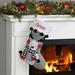 The Holiday Aisle® Check Scarf Moose Character Stocking Polyester in Black/Red/White | 10.5 H x 18 W in | Wayfair D52C9DCFD1E942329E7481B3C6C83D2D