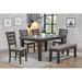 Red Barrel Studio® Extendable Dining Set Wood/Upholstered in Brown/Gray | Wayfair 9CE09D360B6A4E7A8B91A657EBE77F81