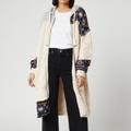 Free People Jackets & Coats | Free People Sweater Coat Capture The Moment Heavy Weight Chunky Knit Sm & Md Nwt | Color: Blue/Cream | Size: Various