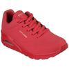 Wedgesneaker SKECHERS "UNO STAND ON AIR", Damen, Gr. 40, rot, Lederimitat, sportlich, Schuhe Sneaker, Freizeitschuh, Halbschuh, Schnürschuh weich gepolsterte Innensohle